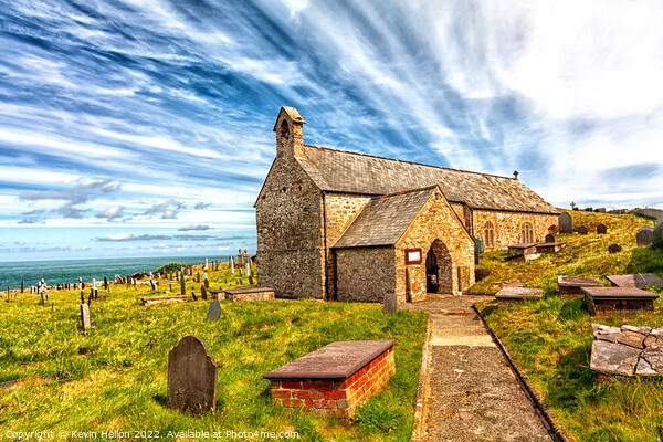 St Padraig Church, Llanbadrig,  Picture Board by Kevin Hellon