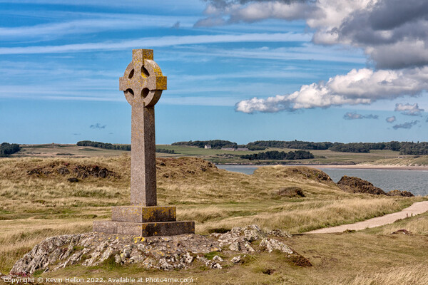 Celtic cross, Llandwyn Island Picture Board by Kevin Hellon