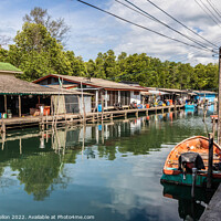 Buy canvas prints of Typical Thai fishing village by Kevin Hellon