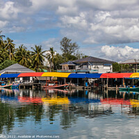 Buy canvas prints of Typical Thai fishing village by Kevin Hellon