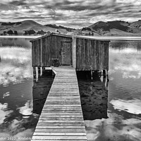 Buy canvas prints of Boatshed at Hooper's Inlet, Otago Peninsular, South Island, New  by Kevin Hellon