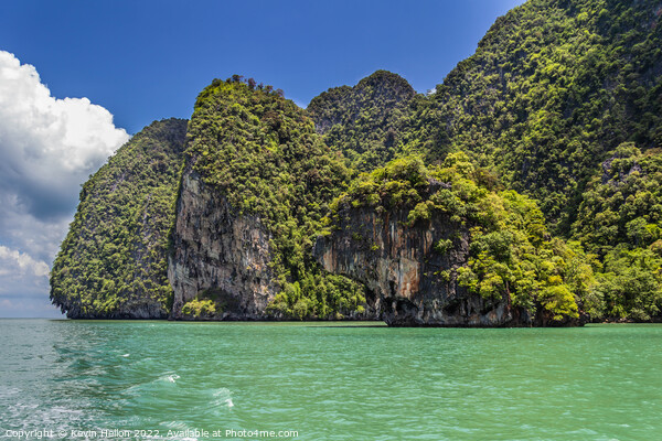 Limestone carsts in Phang Nga Bay, Phuket, Thailand Picture Board by Kevin Hellon