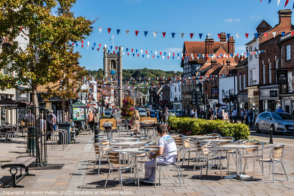 Market Place and Hart Street, Henley on Thames, Picture Board by Kevin Hellon