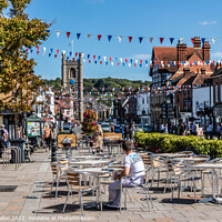 Buy canvas prints of Market Place and Hart Street, Henley on Thames, by Kevin Hellon