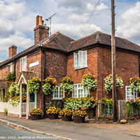 Buy canvas prints of Pretty terrace of cottages, Beaconsfield, by Kevin Hellon