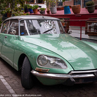 Buy canvas prints of Classic Citroen DS saloon car by Kevin Hellon