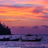 Buy canvas prints of Sunset, Bang Tao Beach, Phuket, Thailand by Kevin Hellon