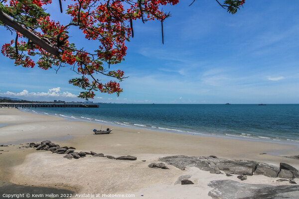 Hua Hin Beach, Prachuap Khiri Khan, Thailand Picture Board by Kevin Hellon