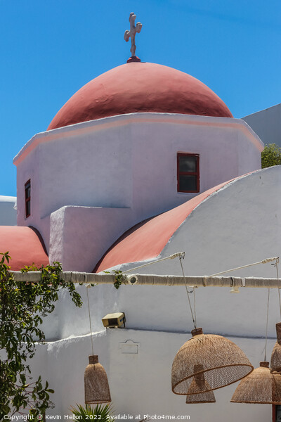 Church, Chora, Mykonos, Greece Picture Board by Kevin Hellon