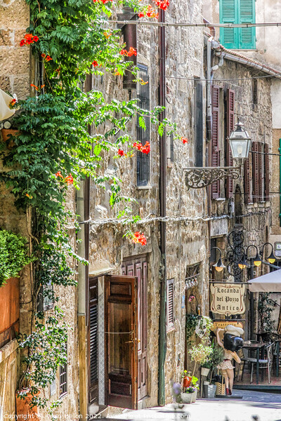 Street in Pitigliano, Tuscany, Italy Picture Board by Kevin Hellon