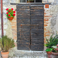 Buy canvas prints of House number 4, Labro, Lazio, Italy by Kevin Hellon