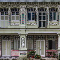 Buy canvas prints of Restored Chinese shophouses, Simgapore by Kevin Hellon