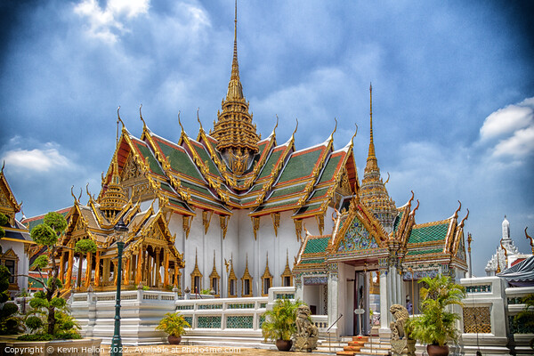 Dusit Maha Prasat Hall, Grand Palace, Bangkok, Thailand Picture Board by Kevin Hellon