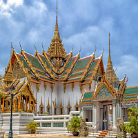 Buy canvas prints of Dusit Maha Prasat Hall, Grand Palace, Bangkok, Thailand by Kevin Hellon