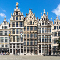 Buy canvas prints of Guild houses in the Grote Markt, Antwerp, Belgium by Kevin Hellon