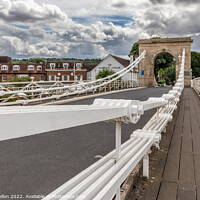 Buy canvas prints of Suspension bridge over the River Thamse, by Kevin Hellon