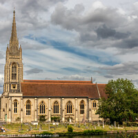 Buy canvas prints of All SAints Church, Marlow, Buckinghamshire, England by Kevin Hellon