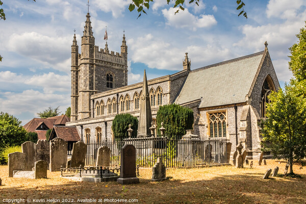 St Mary and All Saints church and churchyard, Old Beaconsfield,  Picture Board by Kevin Hellon