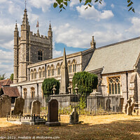 Buy canvas prints of St Mary and All Saints church and churchyard, Old Beaconsfield,  by Kevin Hellon