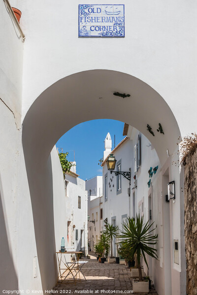 Old Fishmen's Corner, Albufeira, Algarve, Protugal Picture Board by Kevin Hellon