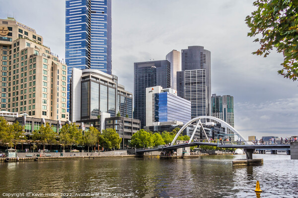 Southbank bridge over the Yarra River Picture Board by Kevin Hellon