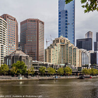 Buy canvas prints of View over the Yarra River to Southgate, by Kevin Hellon