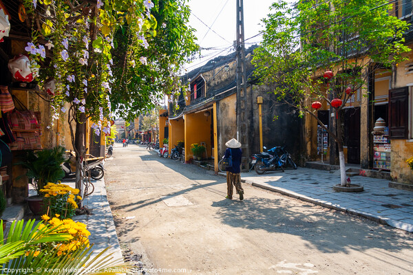 Typical street, Hoi An, Vietnam Picture Board by Kevin Hellon