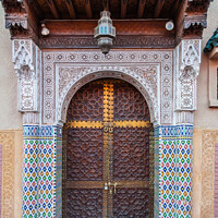 Buy canvas prints of Moroccan style door and entrance, Marrakech, Morocco by Kevin Hellon