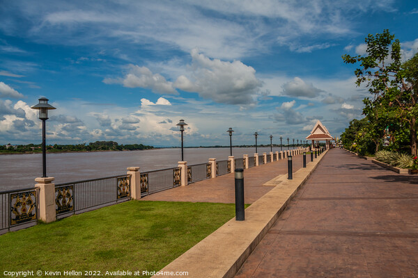 Mekhong river promenade in Nong Khai, Thailand Picture Board by Kevin Hellon