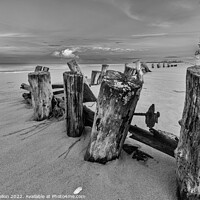 Buy canvas prints of Posts in the sand by Kevin Hellon