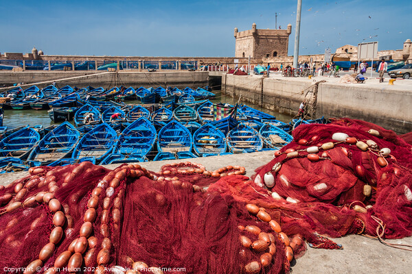 The harbour, Essaouira, Morocco Picture Board by Kevin Hellon