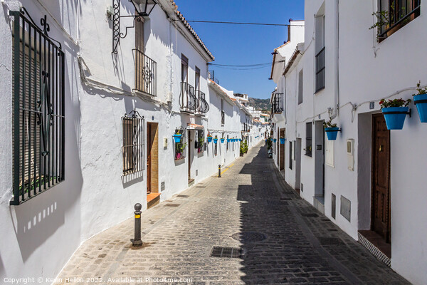 Typical street in Mijas, Picture Board by Kevin Hellon