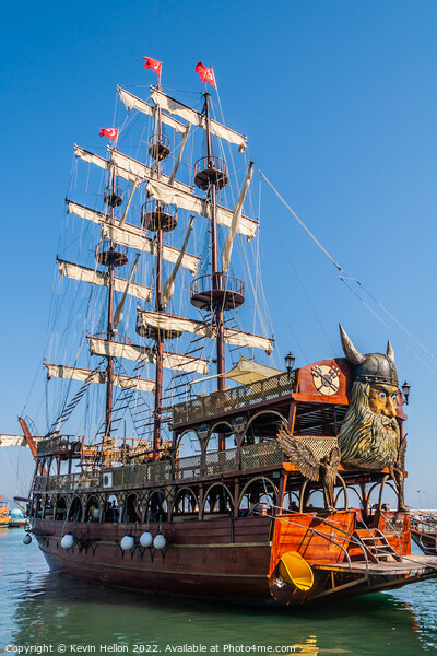 Pirate ship  Picture Board by Kevin Hellon