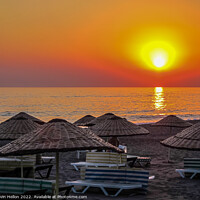 Buy canvas prints of Sunset over Mahmutlar Beach, Alanya, Turkey by Kevin Hellon