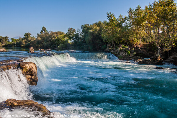 Manavgat waterfall, near Side, Turkey Picture Board by Kevin Hellon