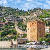 Buy canvas prints of Red Tower (Kizil Kule) In Alanya, Turkey. by Kevin Hellon