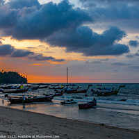 Buy canvas prints of Sunset at Bang Tao Beach, by Kevin Hellon