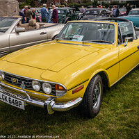 Buy canvas prints of 1975 Triumph Stag classic sports car by Kevin Hellon