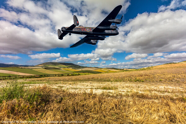 WW2 Avro Lancaster Bomber Picture Board by Kevin Hellon