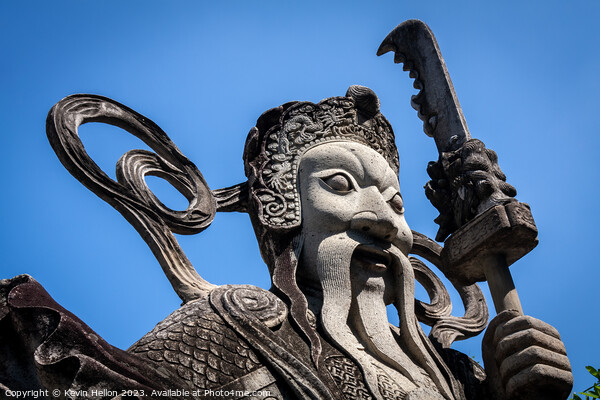 Guardian statue, Wat Pho, Picture Board by Kevin Hellon