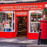 Buy canvas prints of Eton stationers and Post Office,  by Kevin Hellon
