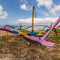 Buy canvas prints of Traditional Balinese Jukung boat  by Kevin Hellon
