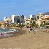 Buy canvas prints of Benalmadena Beach, Costa del Sol, Spain by Kevin Hellon