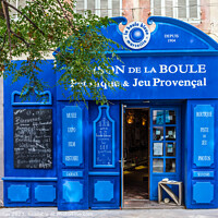 Buy canvas prints of Maison de la Boule shop, Old Marseille, France by Kevin Hellon