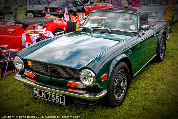 1971 Triumph TR6 in British Racing Green Picture Board by Kevin Hellon