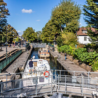 Buy canvas prints of Boulter's Lock, Maidenhead, Berkshire, England by Kevin Hellon