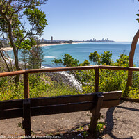 Buy canvas prints of View from Burleigh Heads National Park  on a sunny by Kevin Hellon