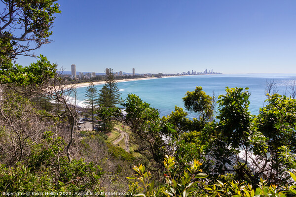 View from Burleigh Heads National Park  on a sunny summer's day  Picture Board by Kevin Hellon