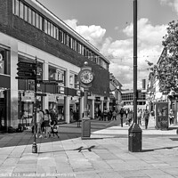 Buy canvas prints of View down White Hart Street with the Millenium clock, High Wycom by Kevin Hellon