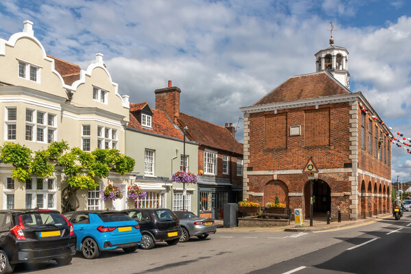 The old Market Hall, Old Amersham Picture Board by Kevin Hellon